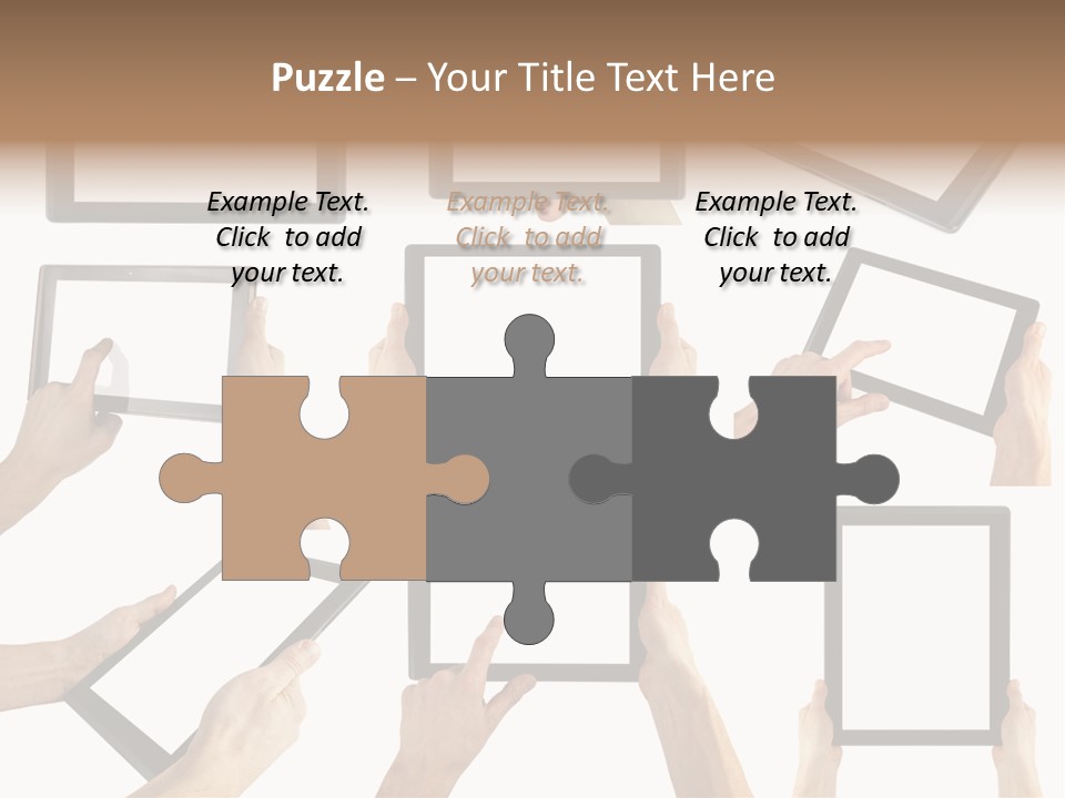 Business Hand Display PowerPoint Template