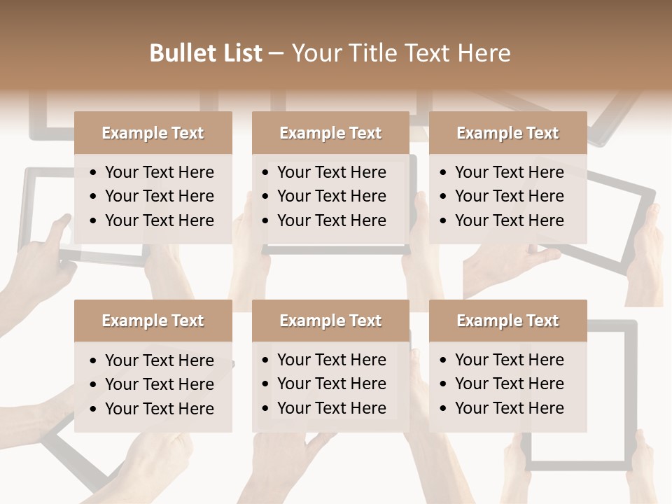Business Hand Display PowerPoint Template
