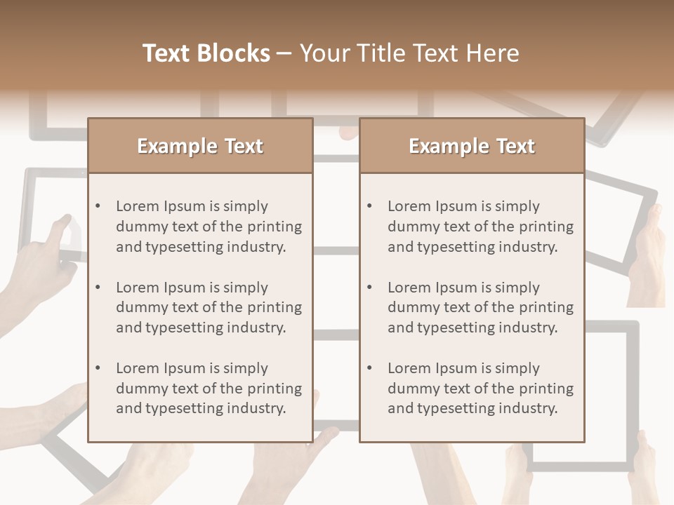 Business Hand Display PowerPoint Template