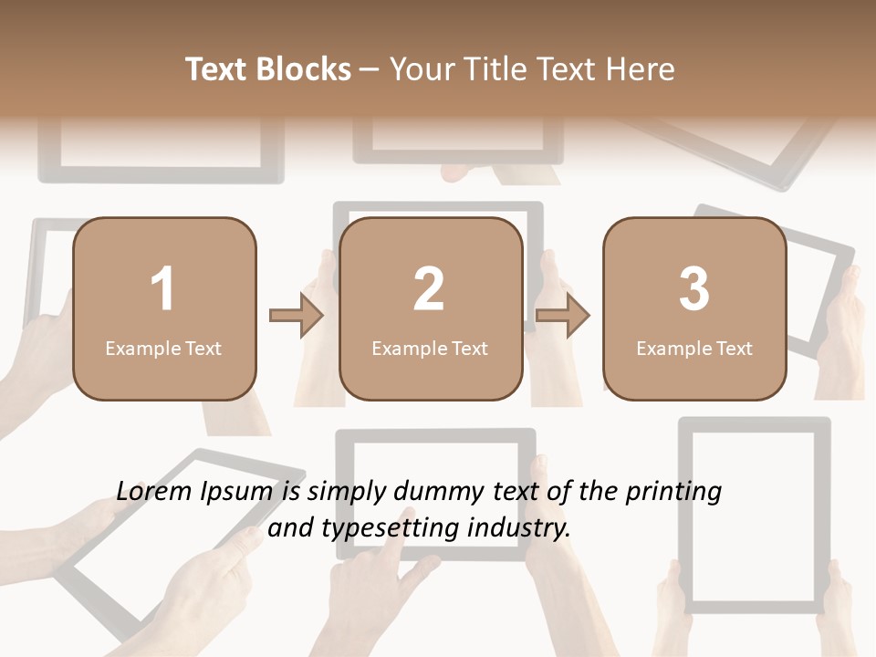 Business Hand Display PowerPoint Template