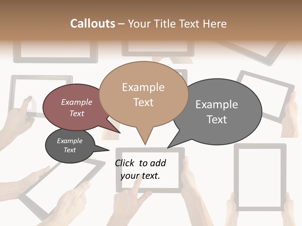 Business Hand Display PowerPoint Template
