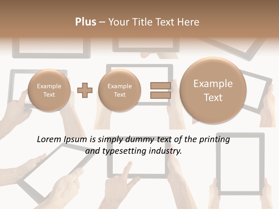 Business Hand Display PowerPoint Template