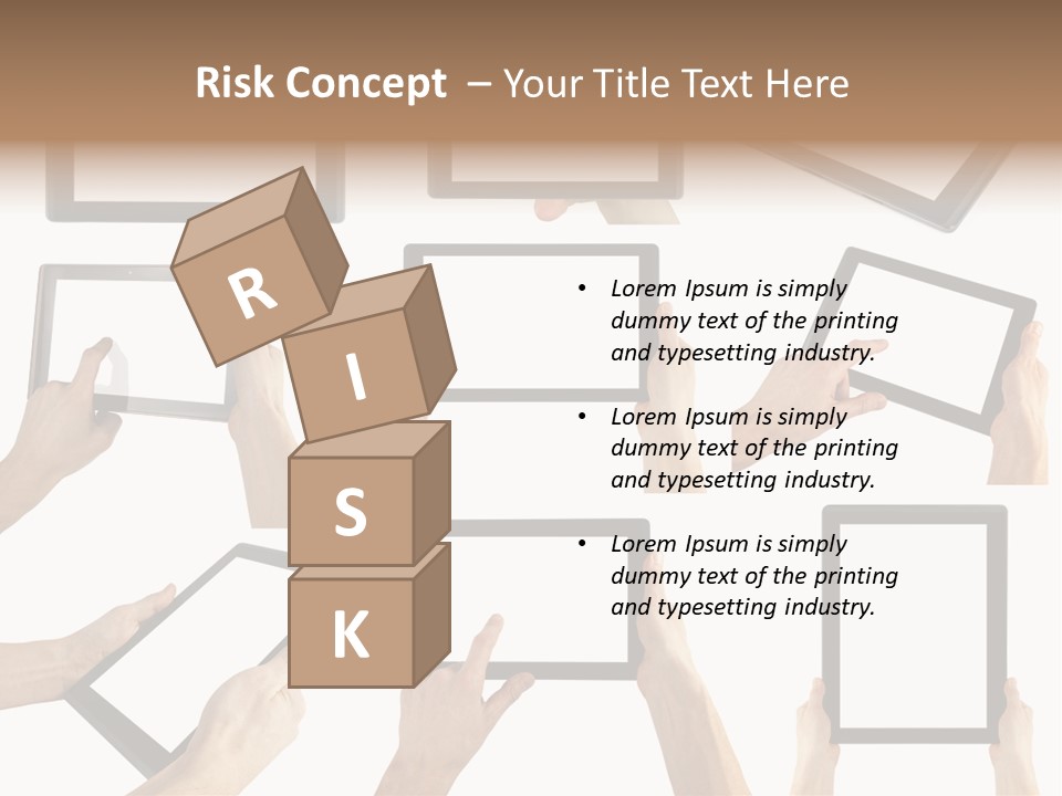 Business Hand Display PowerPoint Template