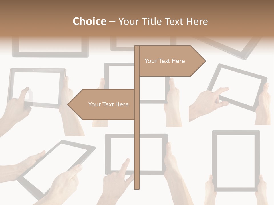 Business Hand Display PowerPoint Template