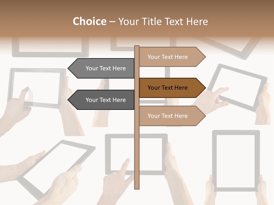 Business Hand Display PowerPoint Template