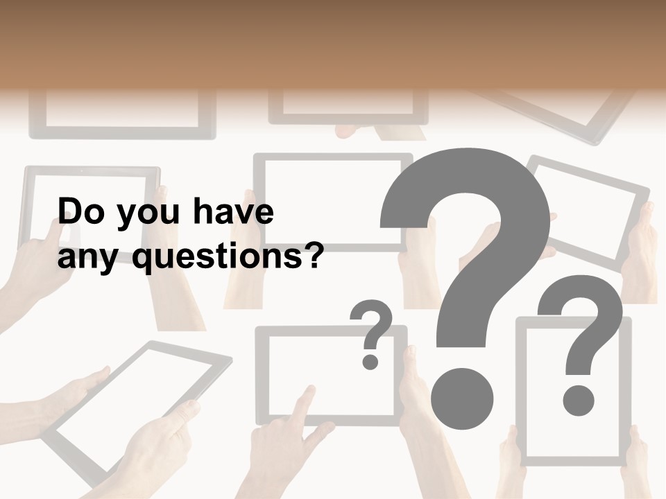 Business Hand Display PowerPoint Template