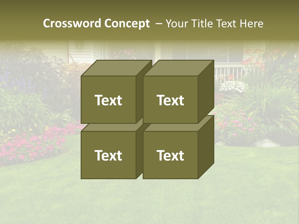 Front Flora White PowerPoint Template