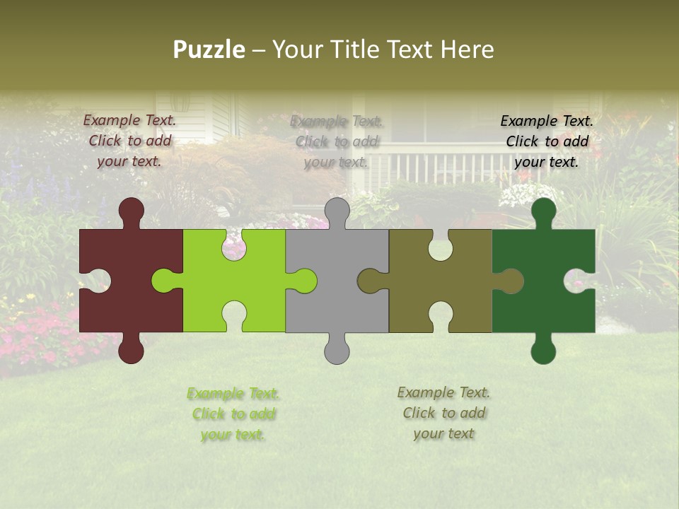 Front Flora White PowerPoint Template