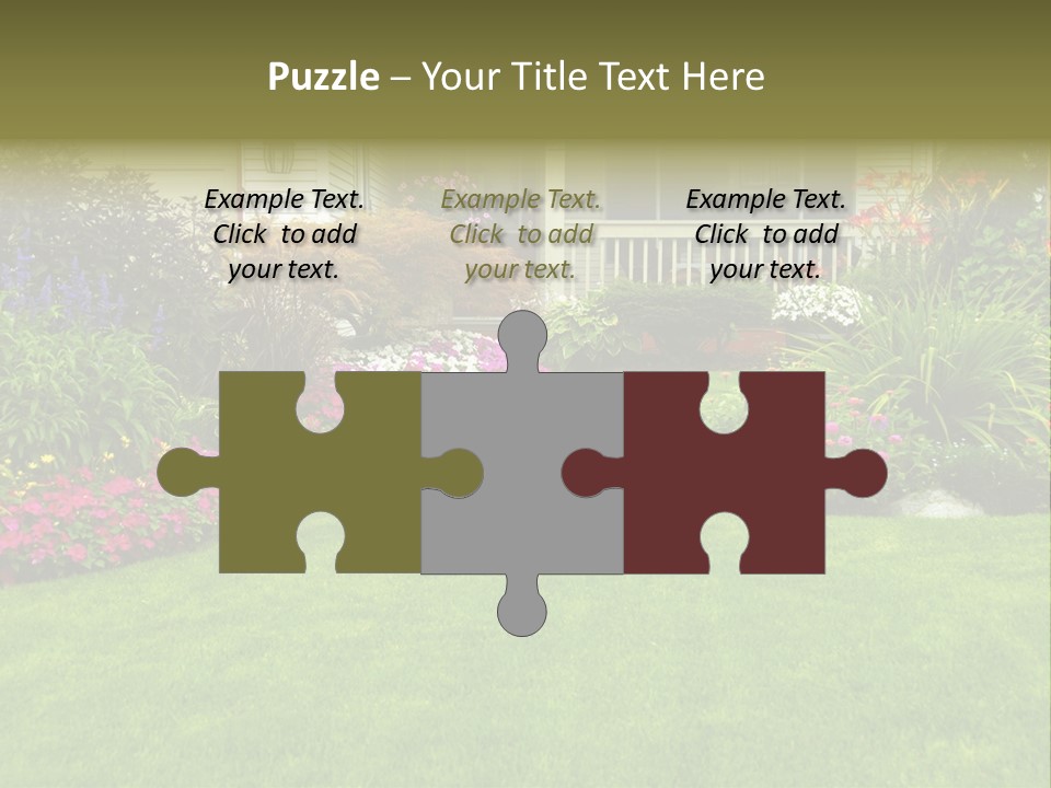 Front Flora White PowerPoint Template