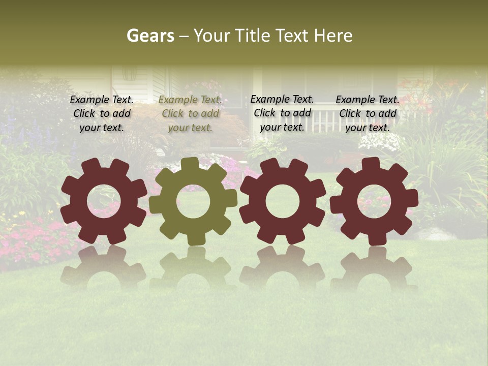 Front Flora White PowerPoint Template