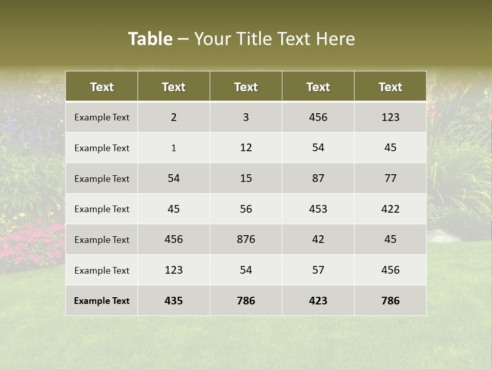 Front Flora White PowerPoint Template