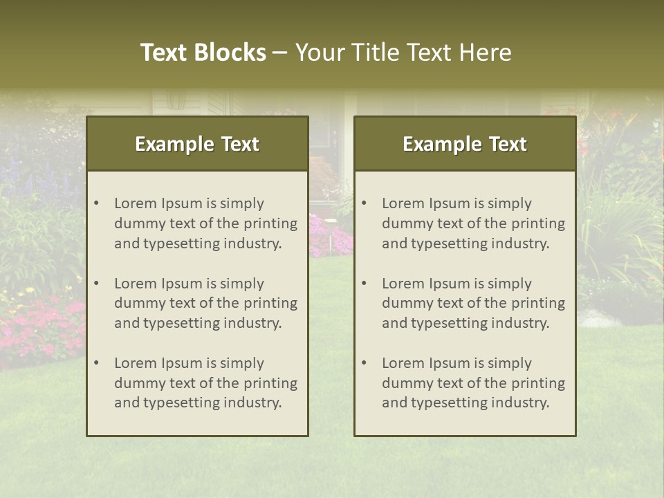 Front Flora White PowerPoint Template
