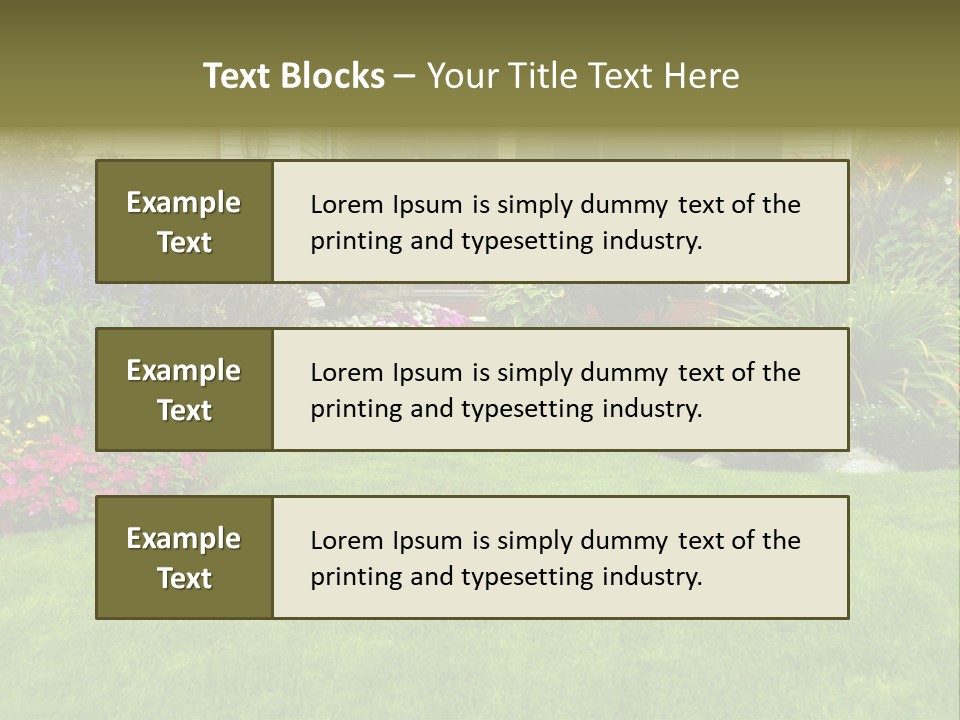 Front Flora White PowerPoint Template
