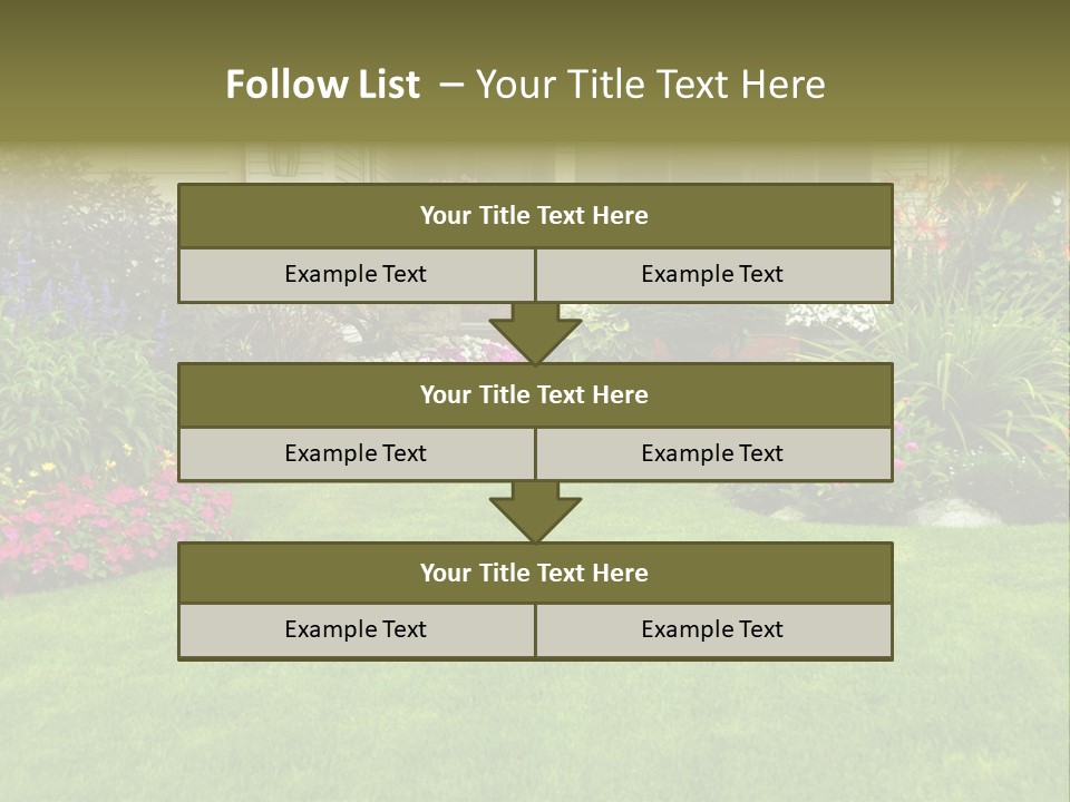 Front Flora White PowerPoint Template