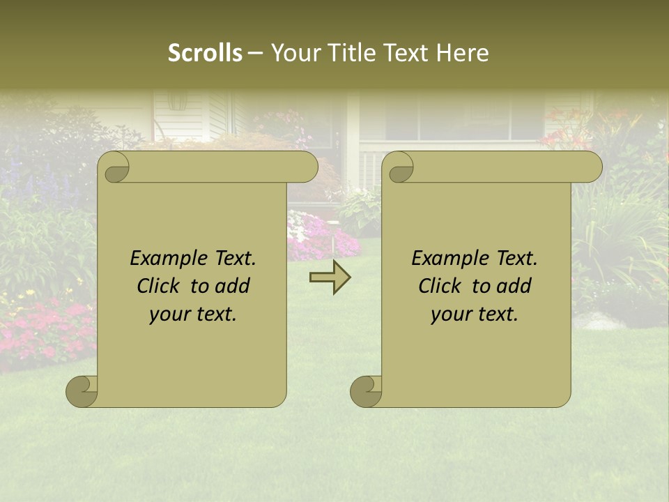 Front Flora White PowerPoint Template