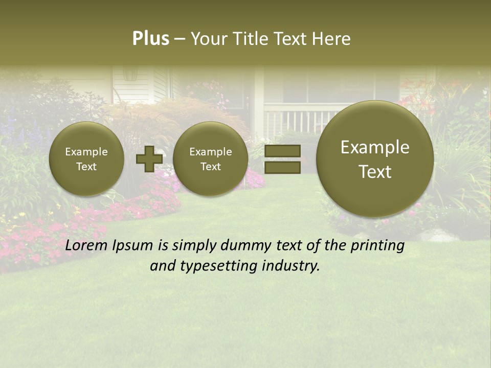Front Flora White PowerPoint Template