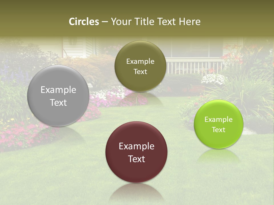 Front Flora White PowerPoint Template