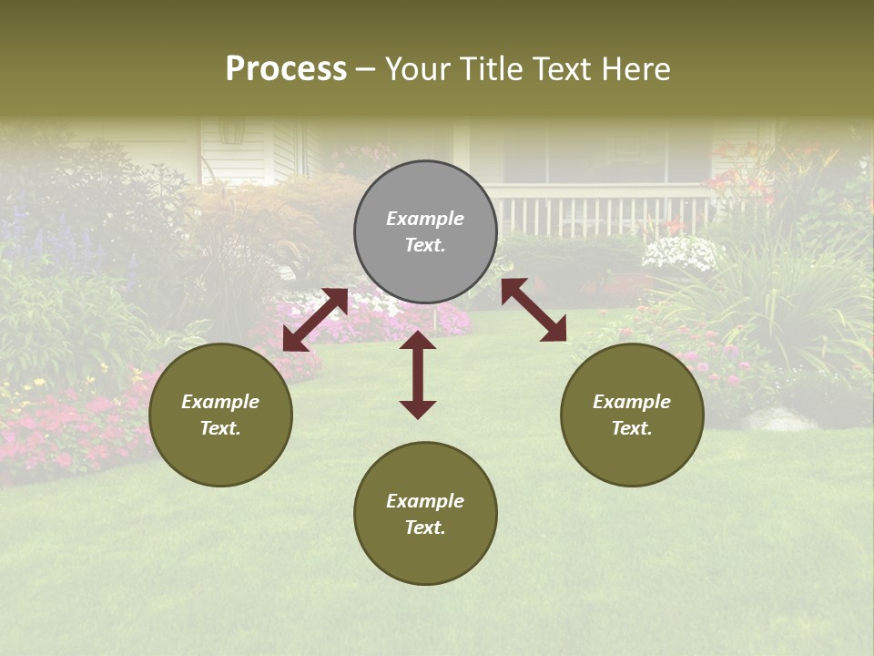 Front Flora White PowerPoint Template