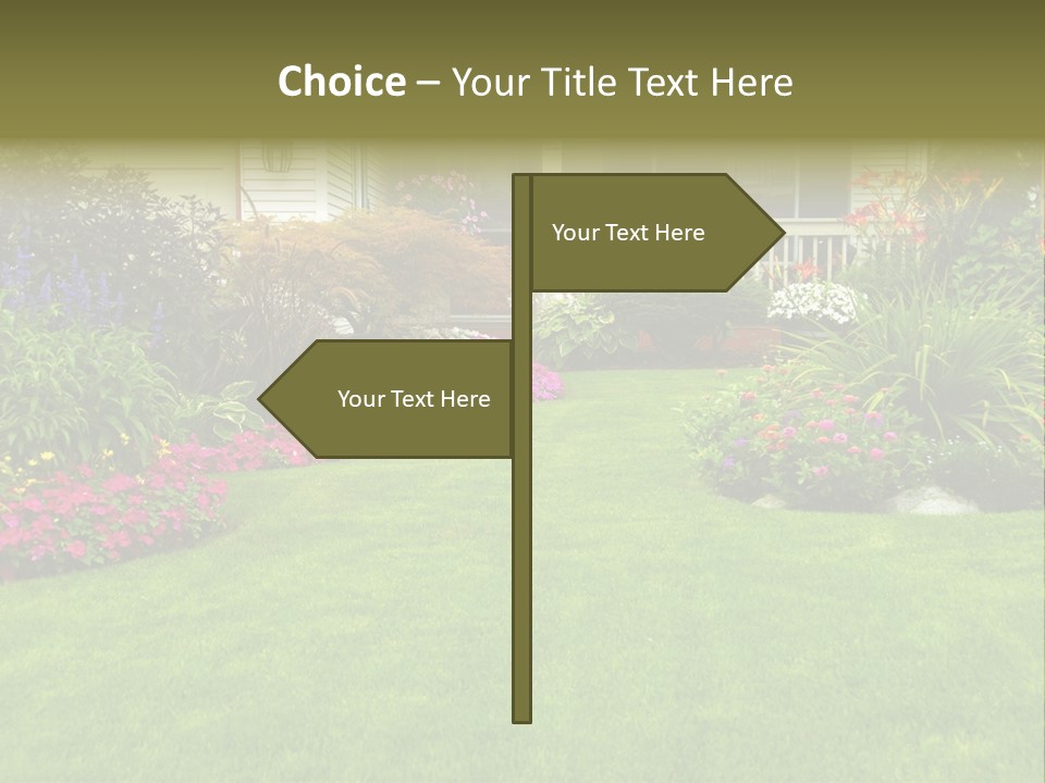 Front Flora White PowerPoint Template