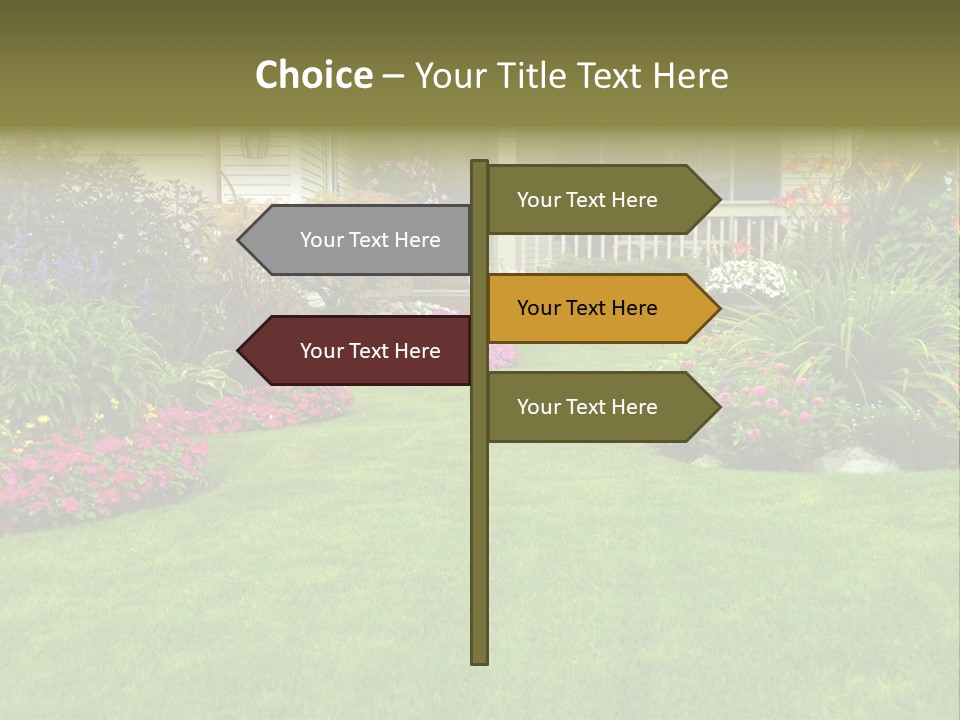 Front Flora White PowerPoint Template