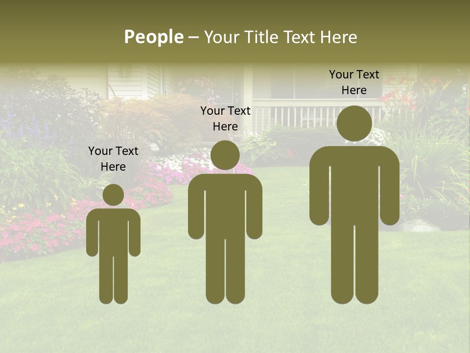 Front Flora White PowerPoint Template