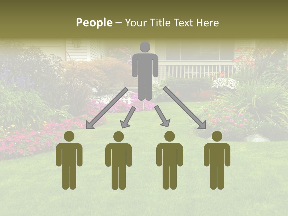 Front Flora White PowerPoint Template