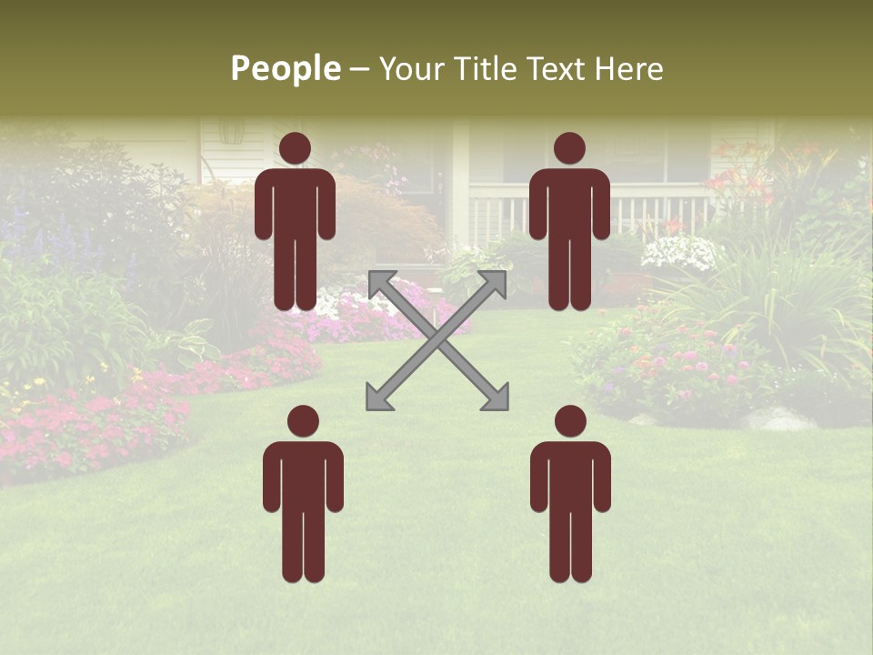 Front Flora White PowerPoint Template