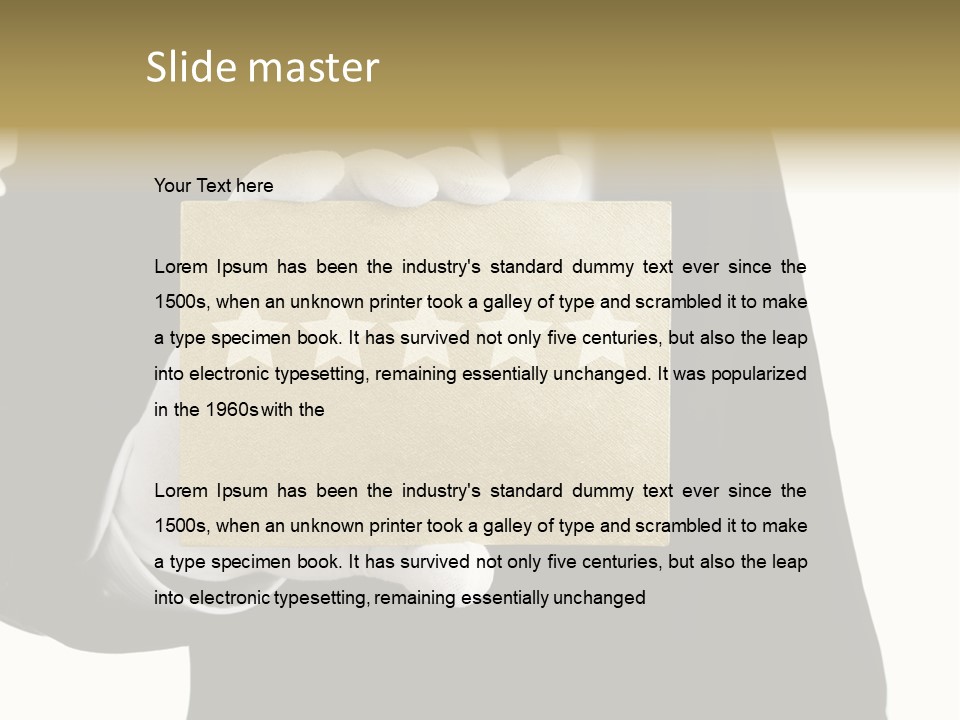 Waiter Quality Top PowerPoint Template