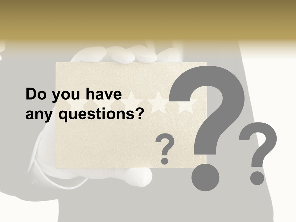 Waiter Quality Top PowerPoint Template