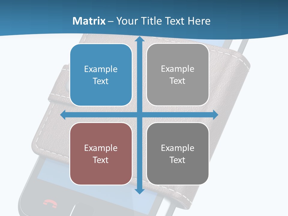 A Cell Phone With A Wallet On It PowerPoint Template