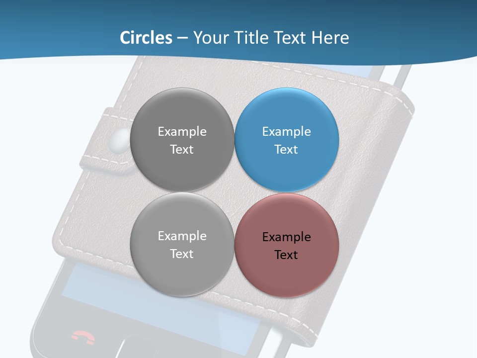 A Cell Phone With A Wallet On It PowerPoint Template