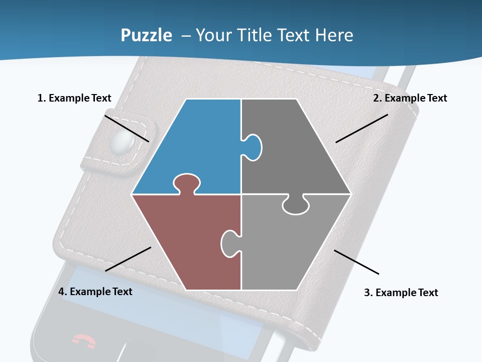 A Cell Phone With A Wallet On It PowerPoint Template