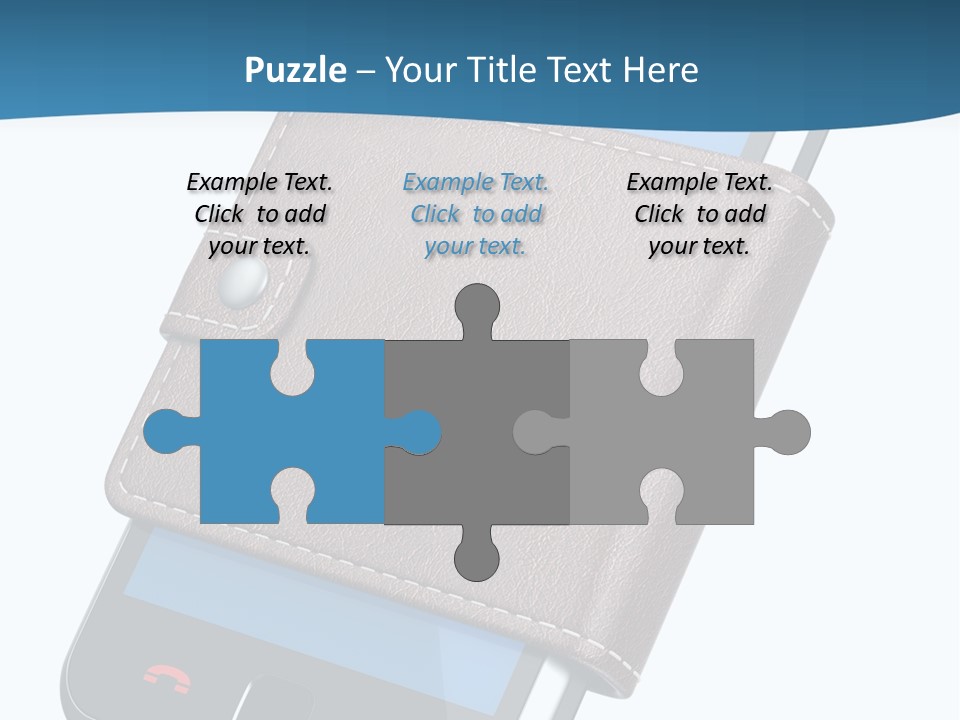 A Cell Phone With A Wallet On It PowerPoint Template
