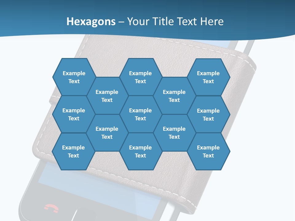 A Cell Phone With A Wallet On It PowerPoint Template