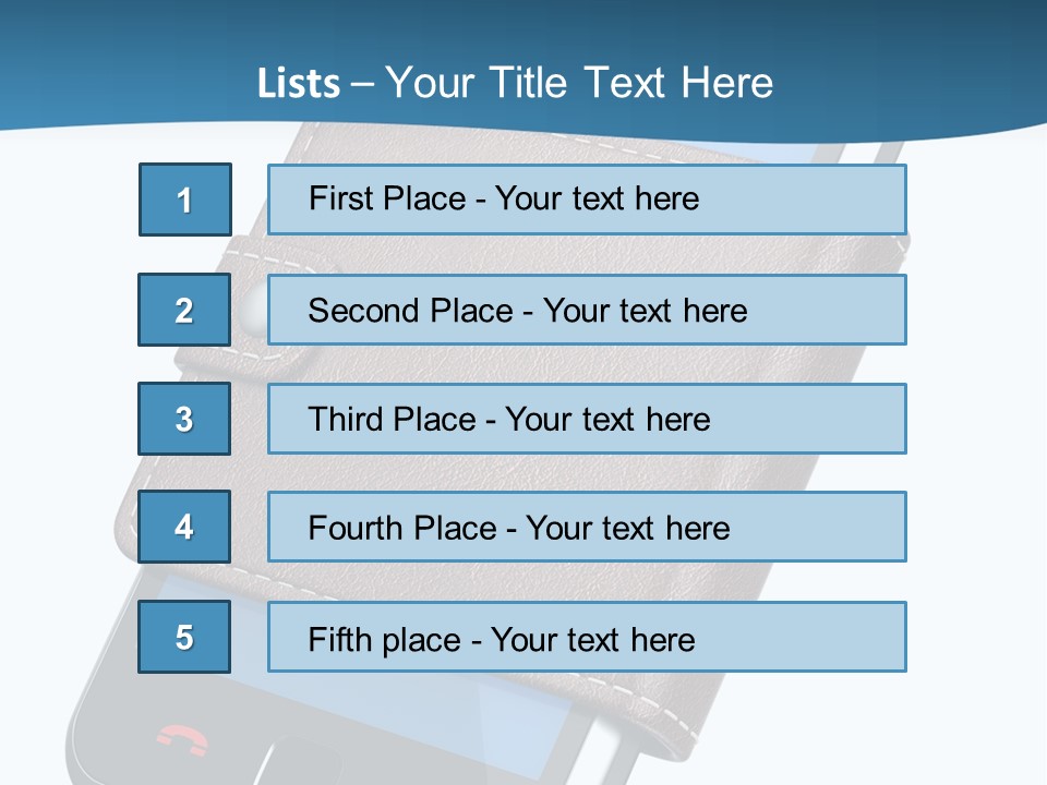 A Cell Phone With A Wallet On It PowerPoint Template