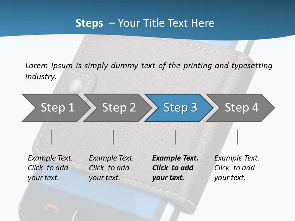 A Cell Phone With A Wallet On It PowerPoint Template