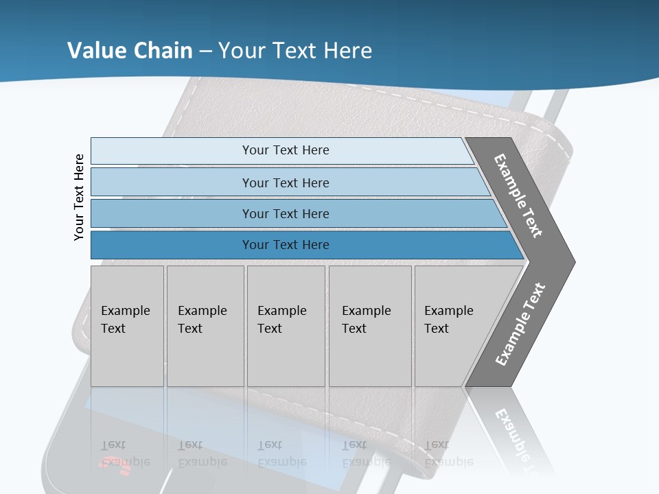 A Cell Phone With A Wallet On It PowerPoint Template