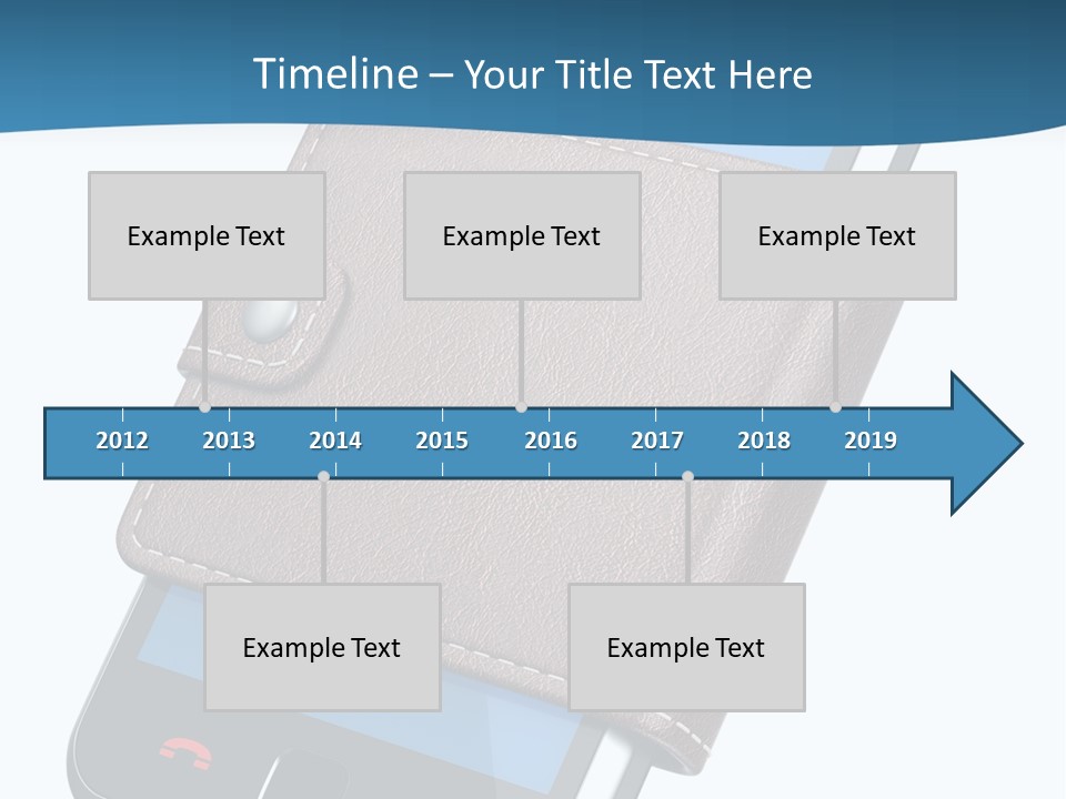 A Cell Phone With A Wallet On It PowerPoint Template