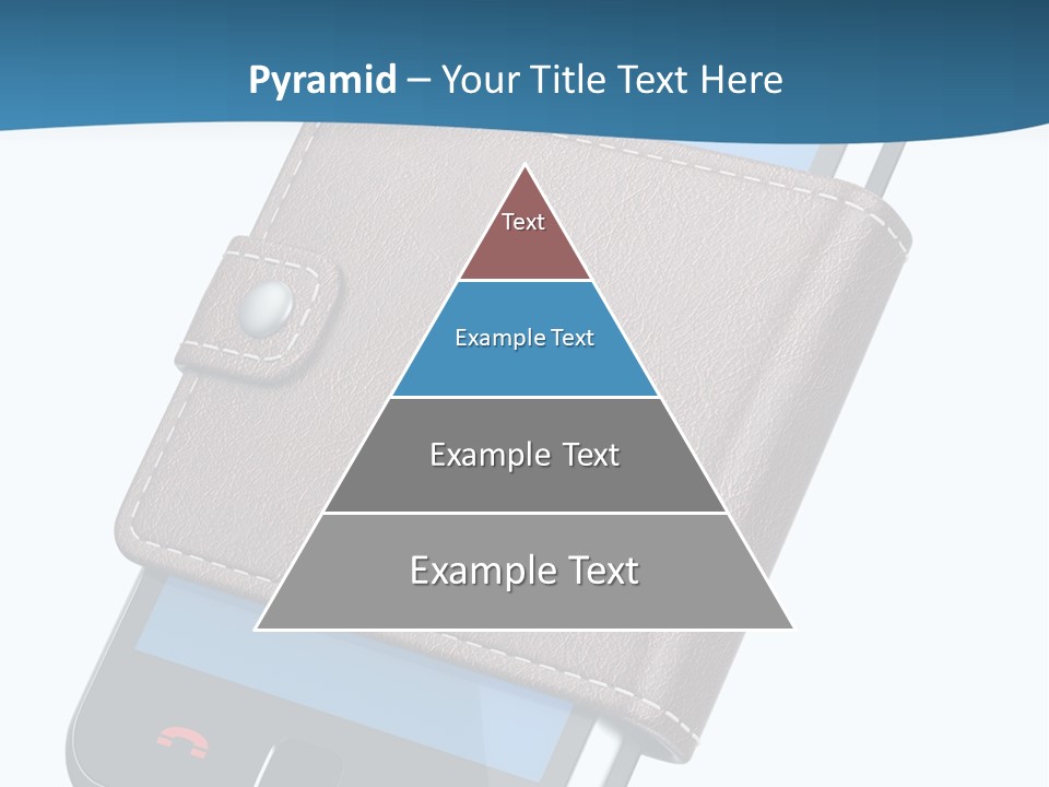 A Cell Phone With A Wallet On It PowerPoint Template