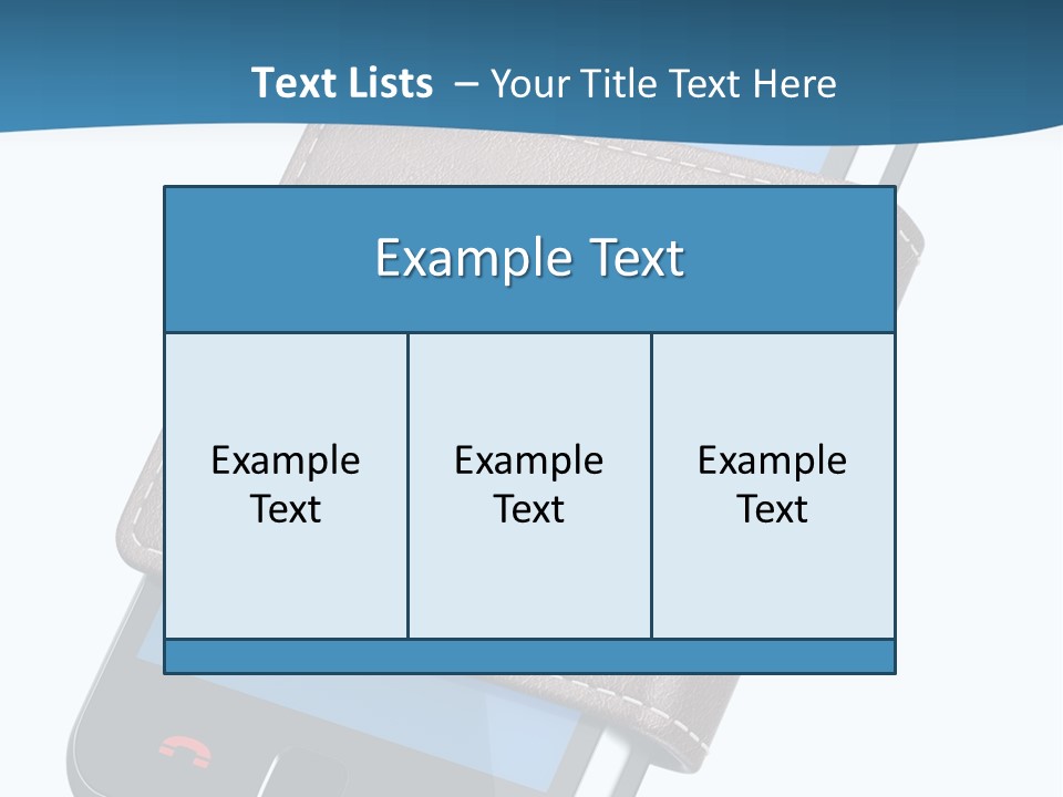 A Cell Phone With A Wallet On It PowerPoint Template