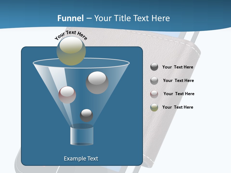 A Cell Phone With A Wallet On It PowerPoint Template