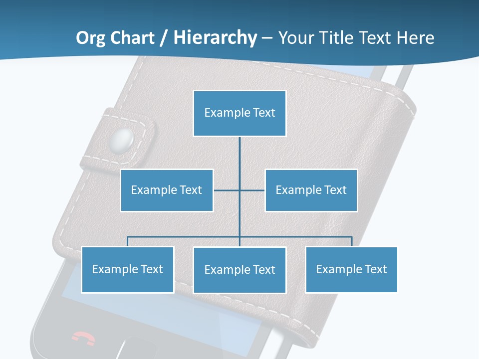 A Cell Phone With A Wallet On It PowerPoint Template