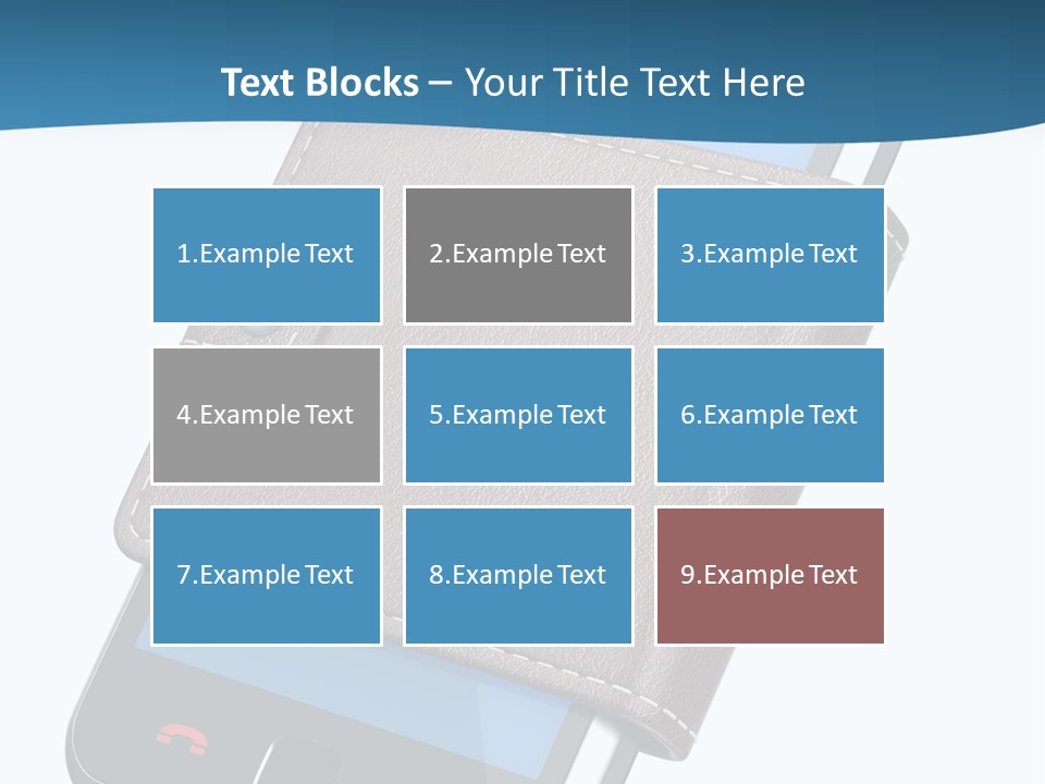 A Cell Phone With A Wallet On It PowerPoint Template