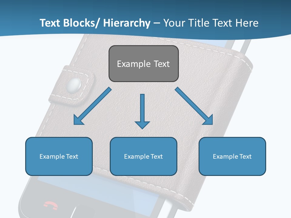 A Cell Phone With A Wallet On It PowerPoint Template