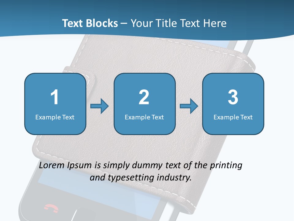 A Cell Phone With A Wallet On It PowerPoint Template