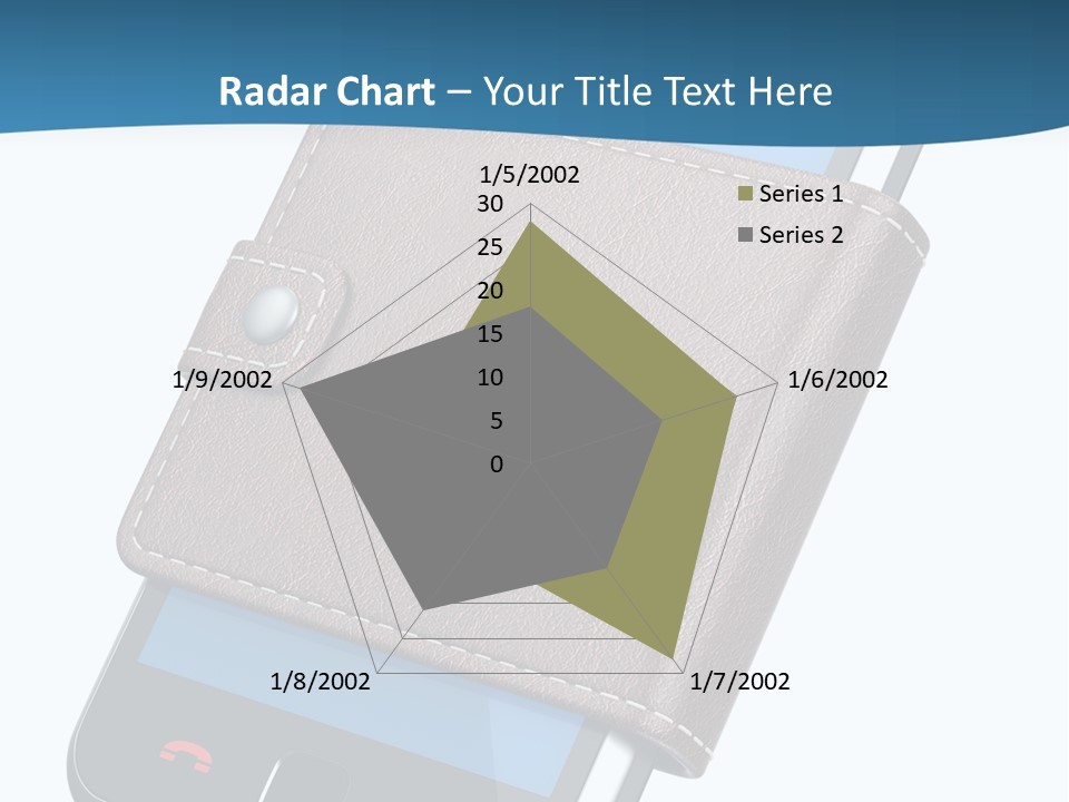A Cell Phone With A Wallet On It PowerPoint Template