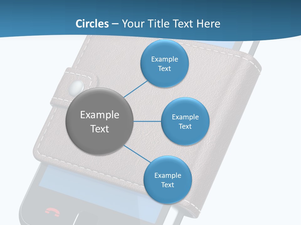 A Cell Phone With A Wallet On It PowerPoint Template