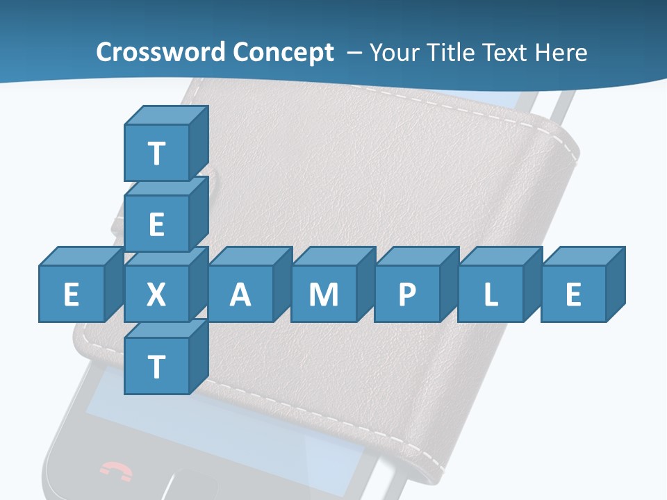 A Cell Phone With A Wallet On It PowerPoint Template