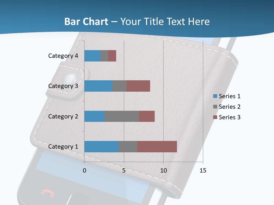 A Cell Phone With A Wallet On It PowerPoint Template