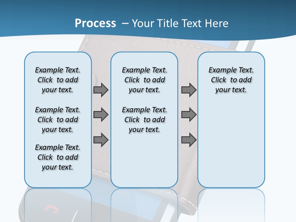 A Cell Phone With A Wallet On It PowerPoint Template